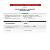Convocatoria para la selección de profesores 2024