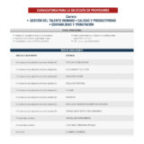 Convocatoria para la selección de profesores 2024
